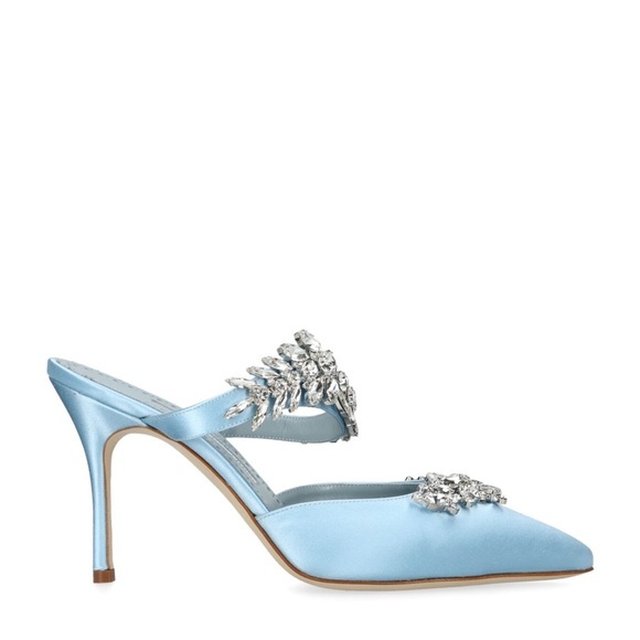 Manolo Blahnik Shoes - manolo blahnik satin lurum mules